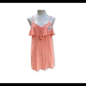 Everly Gauzy Embroidered Spaghetti Strap Dress NWT